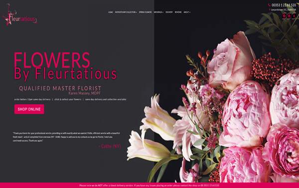 Fleurtatious Florist website example in Ireland